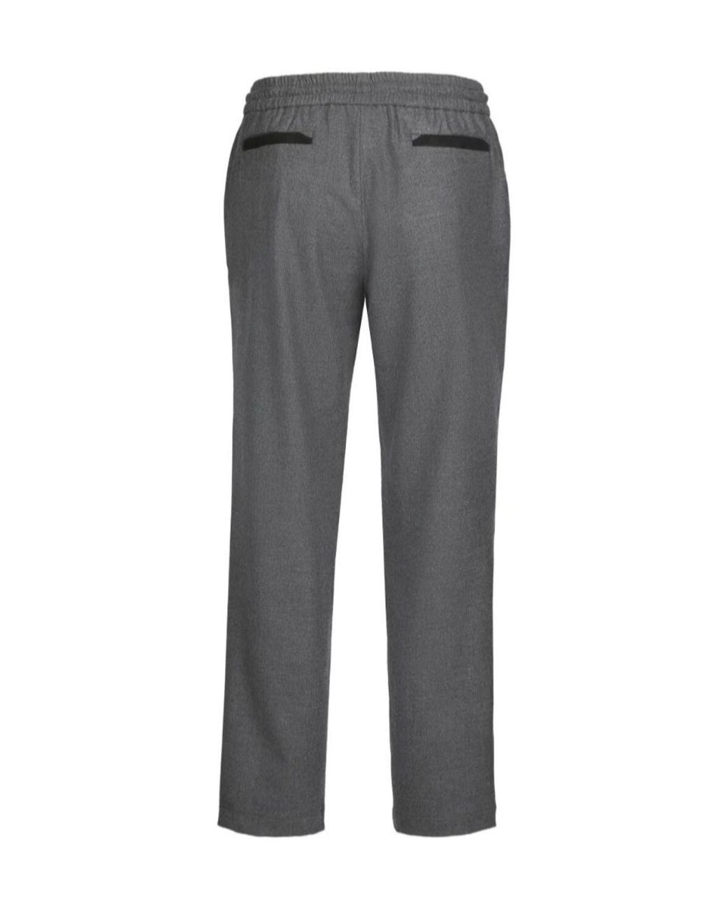 Sease Gray Drawstring Wool Pants for men