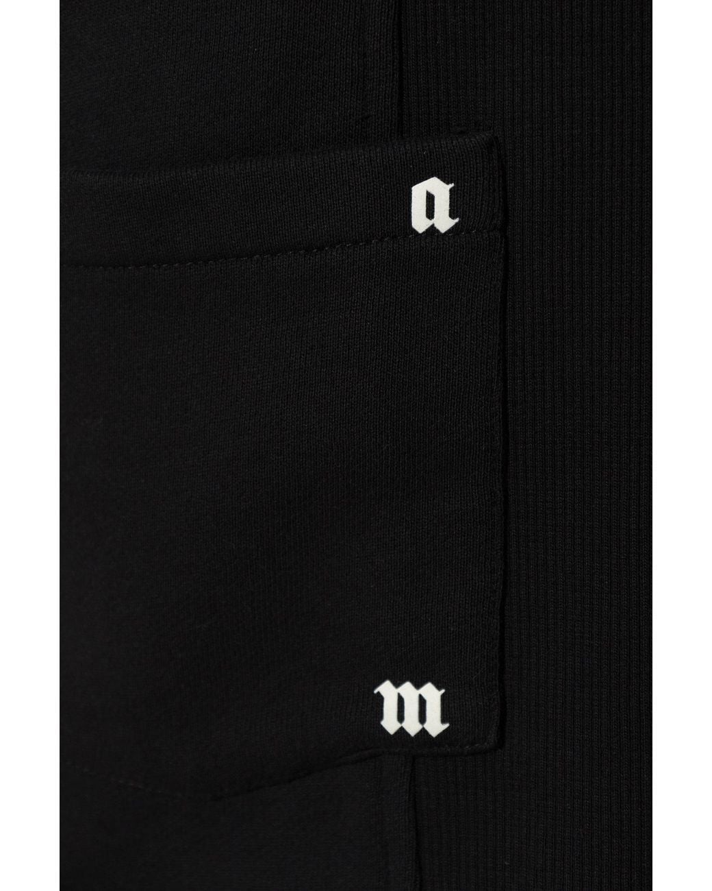 Palm Angels Black Drawstring Shorts for men
