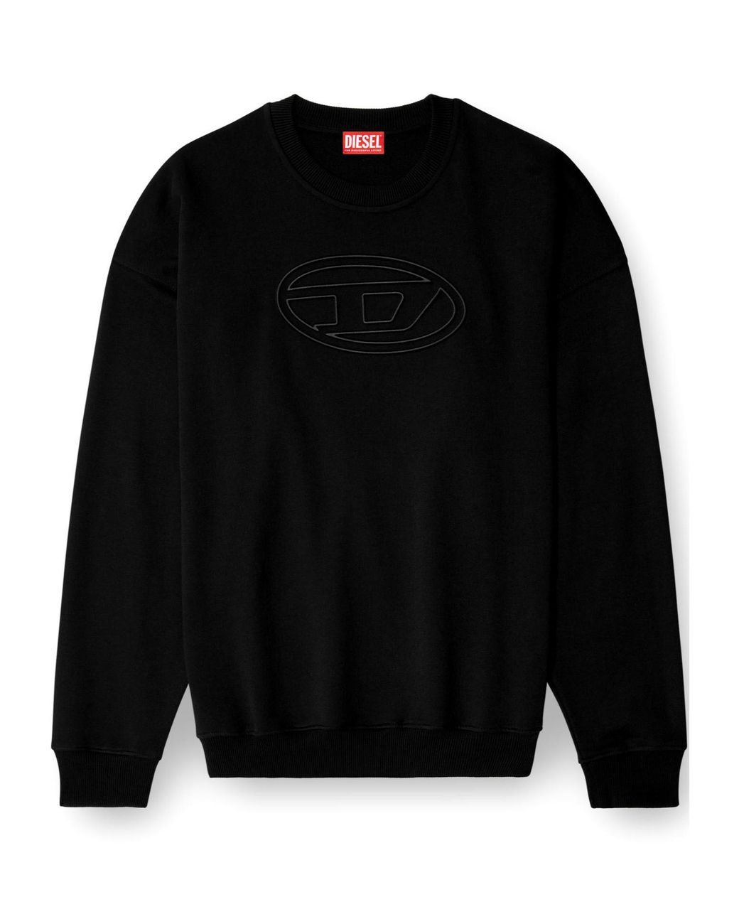 DIESEL Black S-Mart-Bigoval Oval D Sweatshirt for men