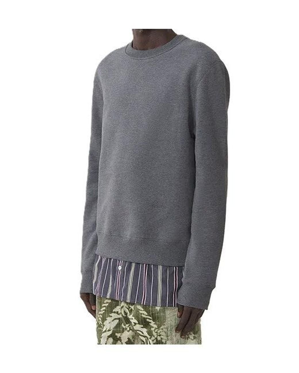 Lanvin Gray Layered-Look Sweatshirt for men