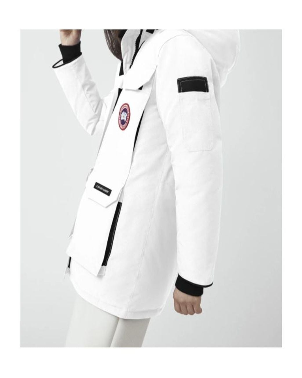 Canada Goose White Expedition Parker Down Jacket