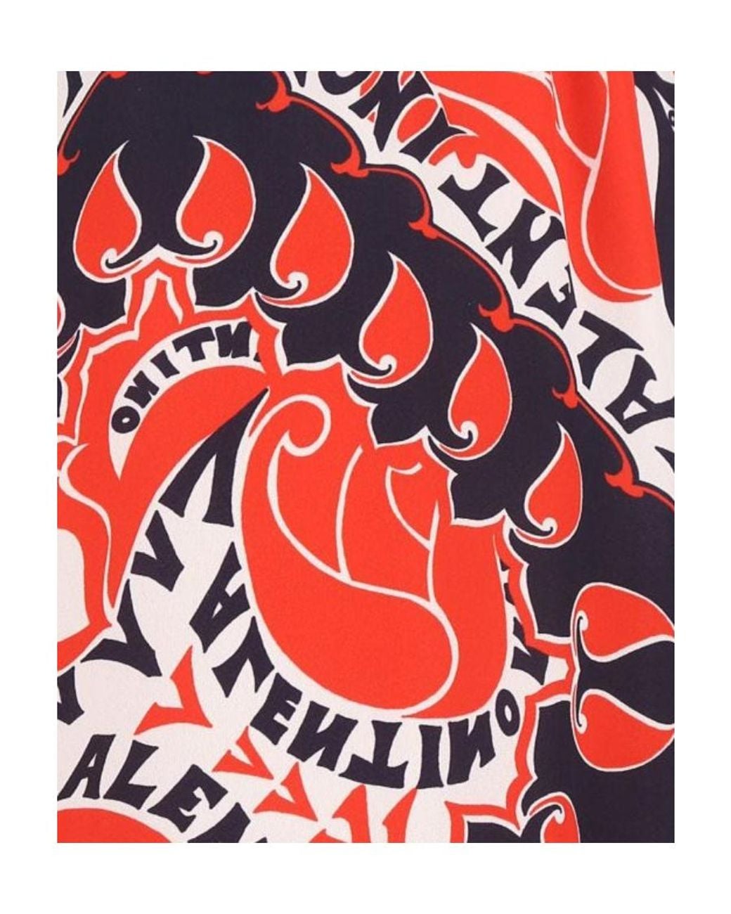Valentino Red Logo Printed Drawstring Wide Leg Trousers