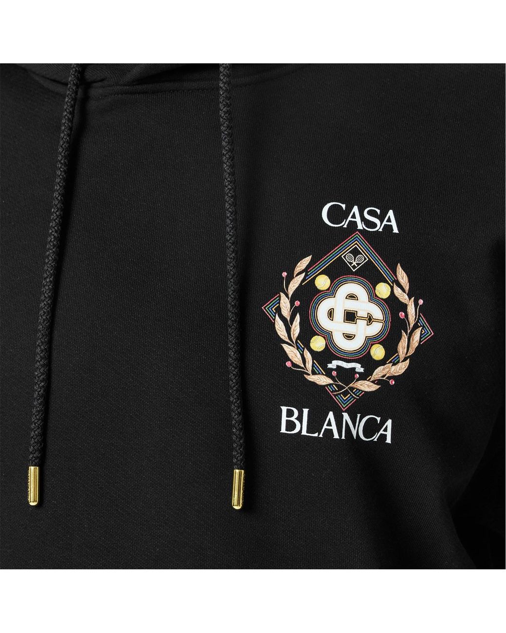 Casablanca Black Graphic Hoodie for men