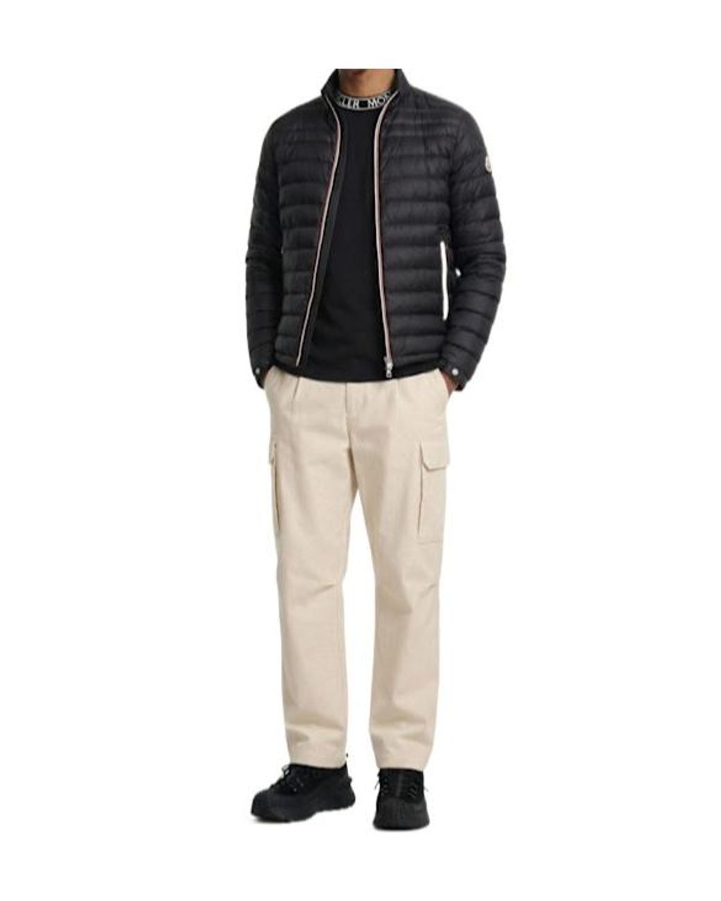 Moncler Black Daniel Nylon Down Bomber Jacket for men