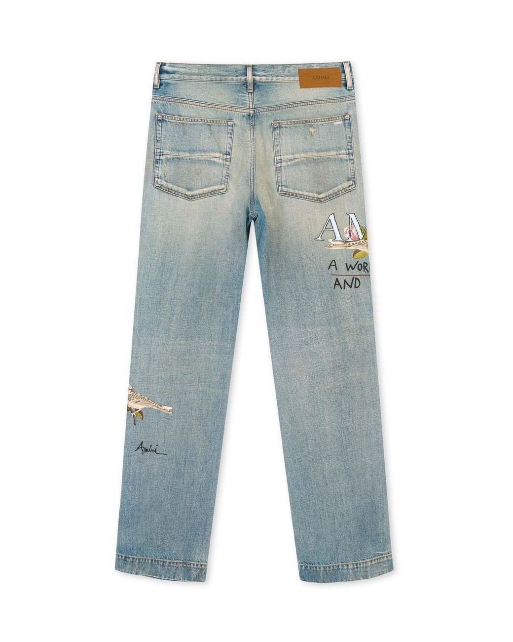 Amiri Blue Distressed Jeans for men