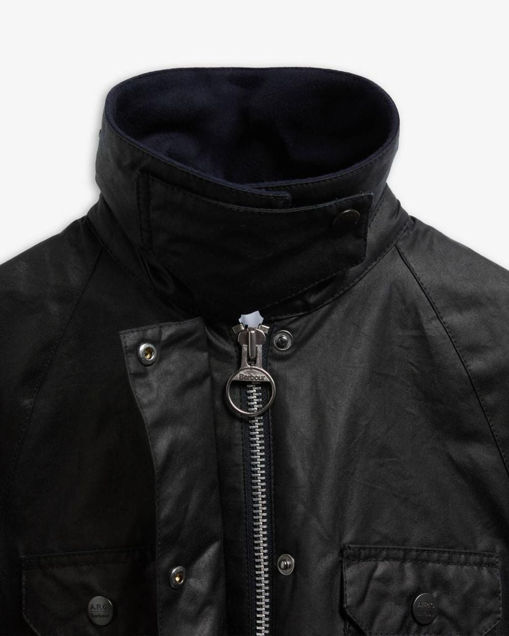 Barbour Black X A.P.C. Spey Waxed Jacket