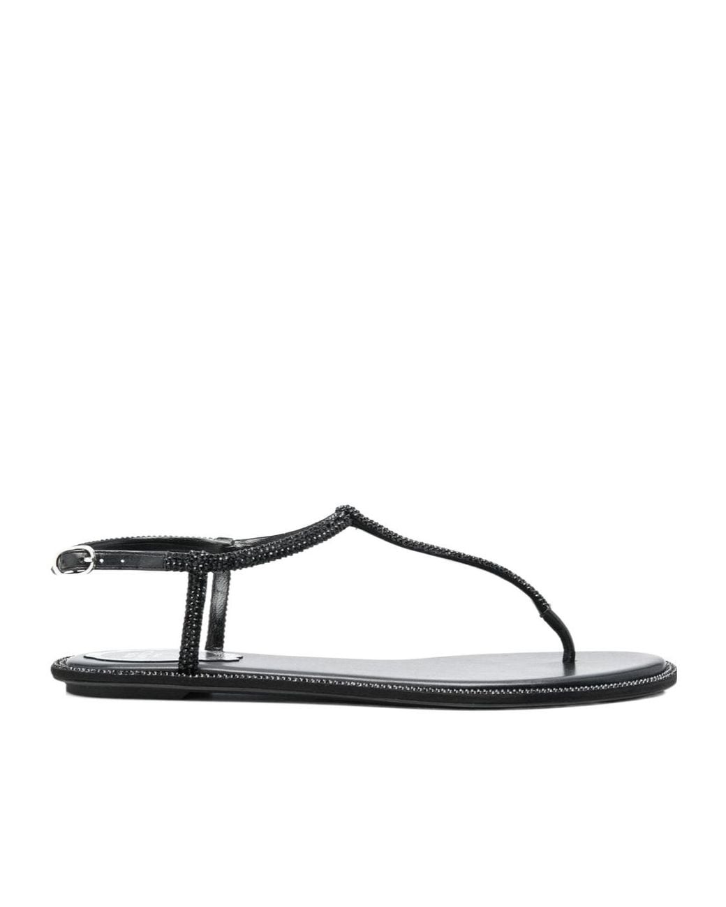 Rene Caovilla Brown René Caovilla Diana Embellished Thong Sandals