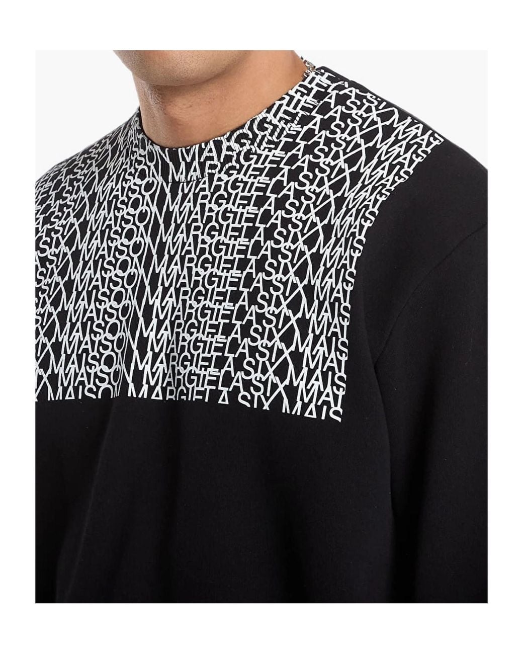 MM6 by Maison Margiela Black Logo-Print Sweatshirt for men