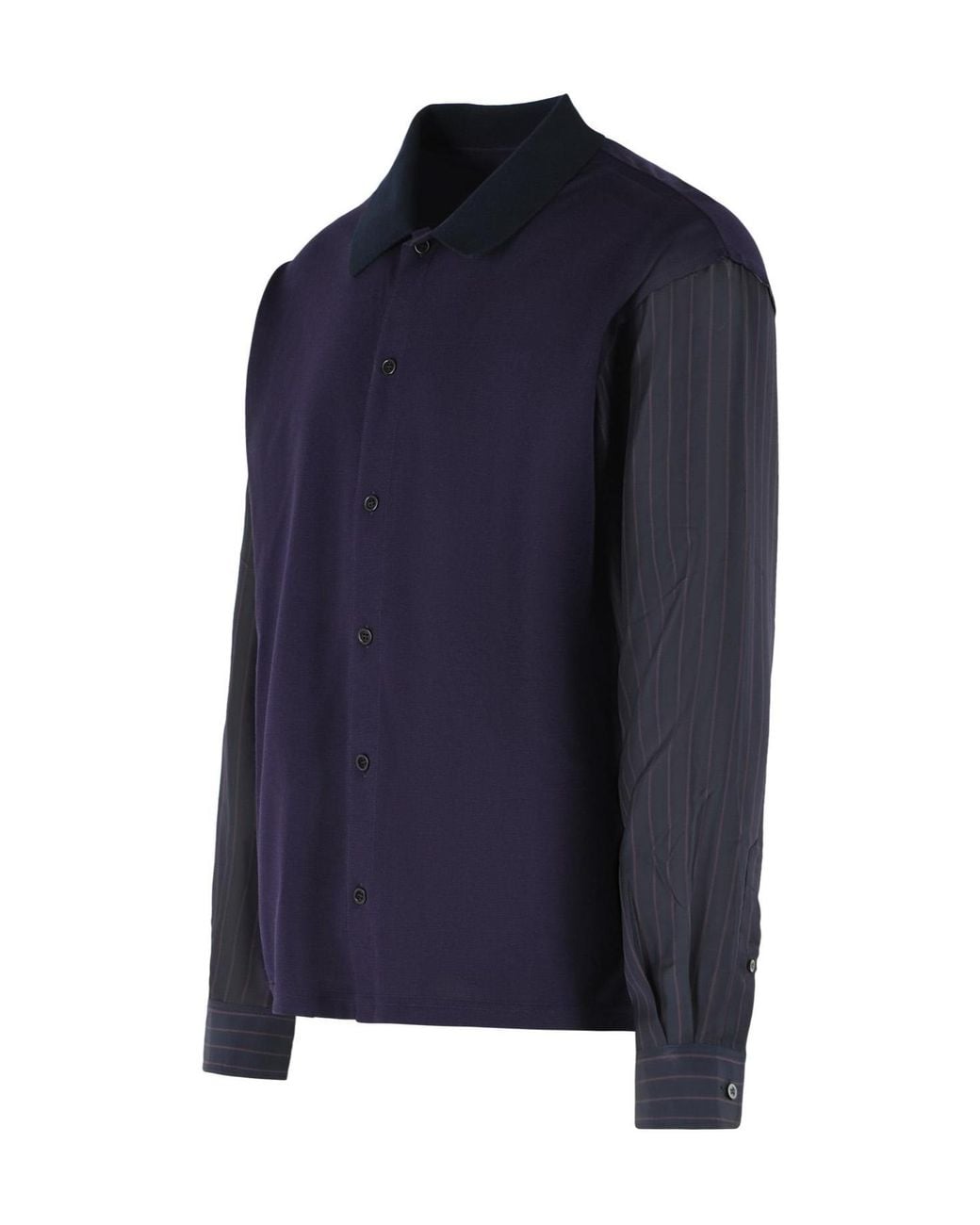 Maison Margiela Blue Long-Sleeved Buttoned Shirt for men