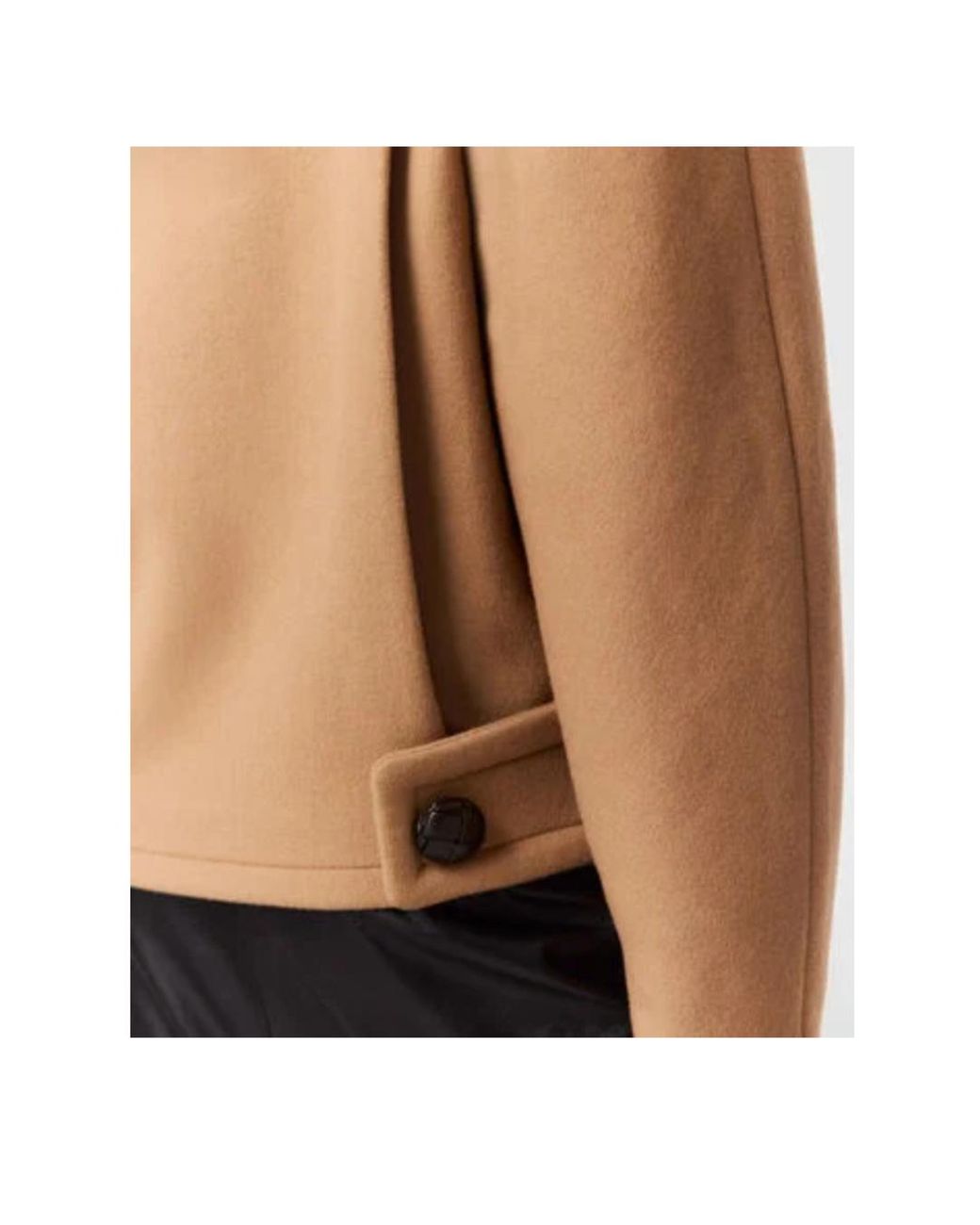 Stella McCartney Brown Boxy Double-Breasted Coat