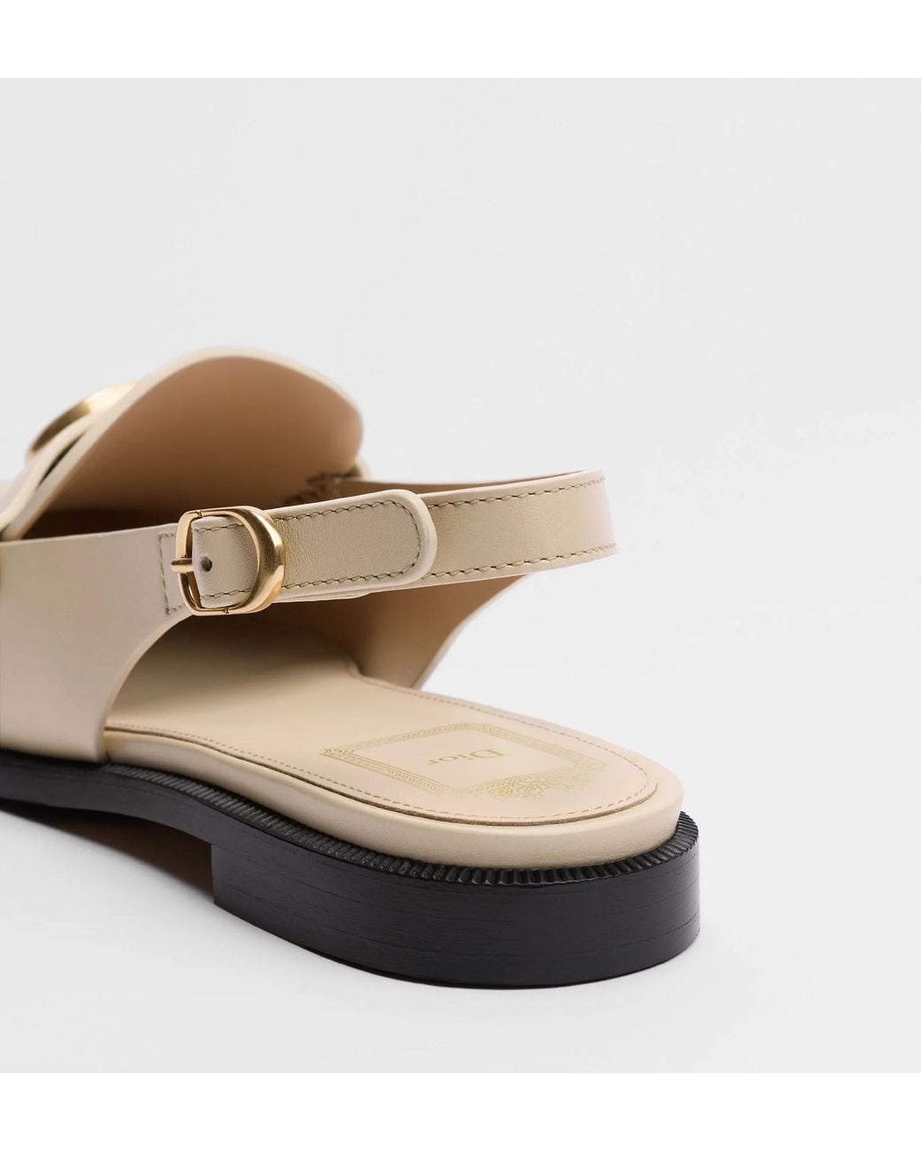 Dior White Palais Slingback Loafer