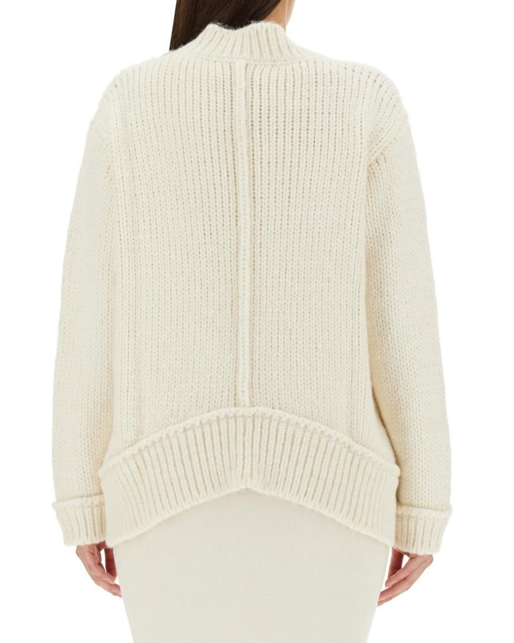 Tom Ford White V-Neck Chunky-Knit Jumper