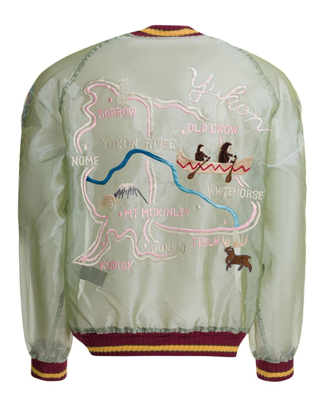 Kapital Green Sheer Pearl Mosquito Guard Pilot Jacket for men