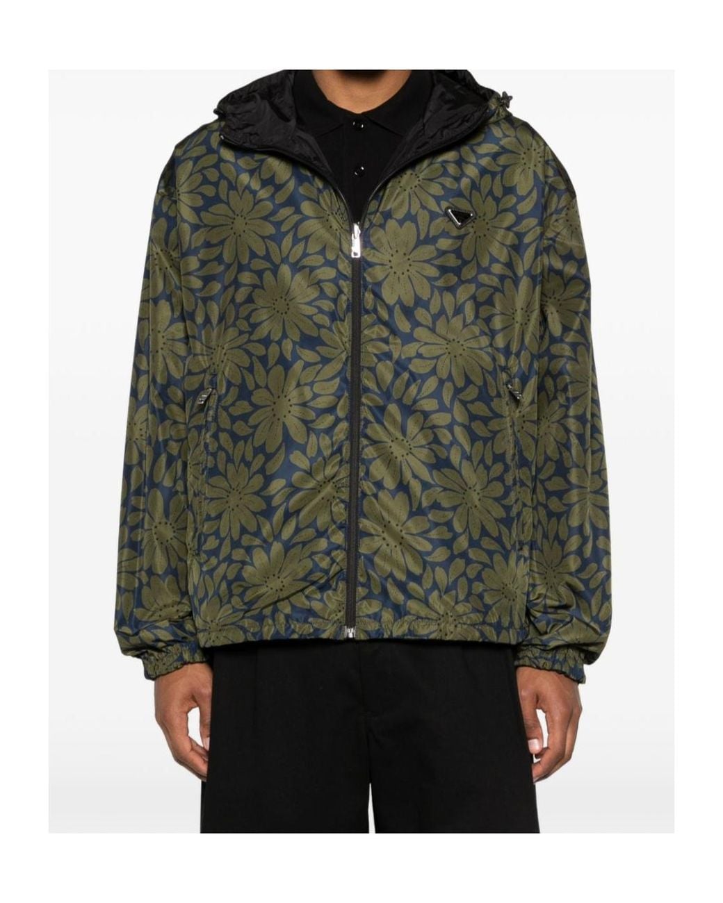 Prada Black Re-Nylon Down Jacket for men