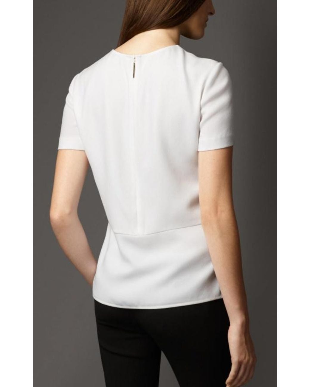 Burberry White Round-Necked T-Shirt