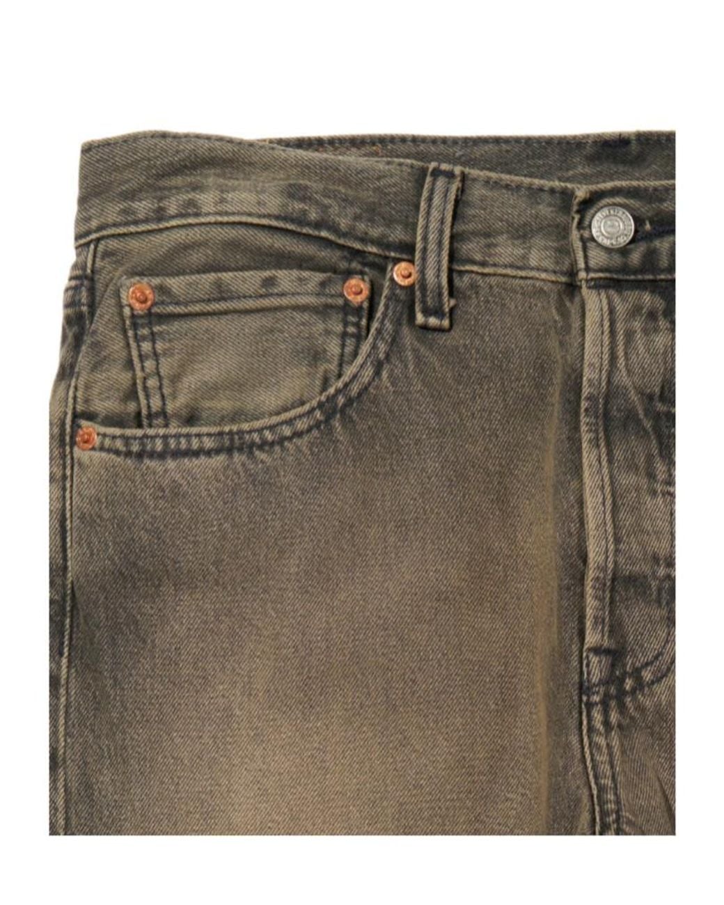 Levi's Gray 501 Original Straight-Leg Jeans for men