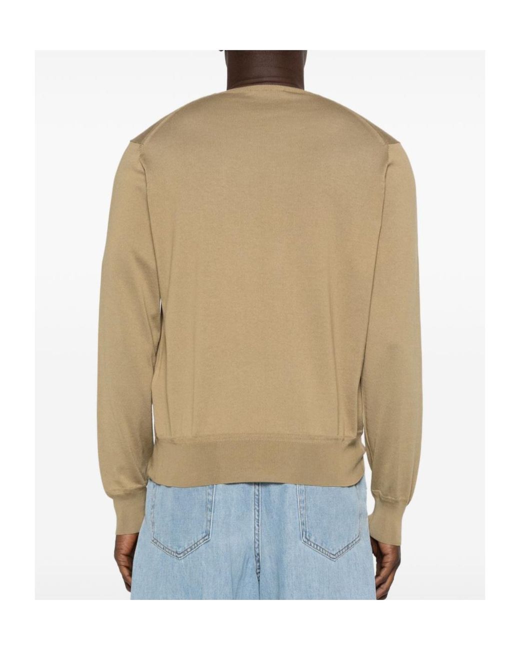 Tom Ford Natural Crewneck Knitted Sweater for men
