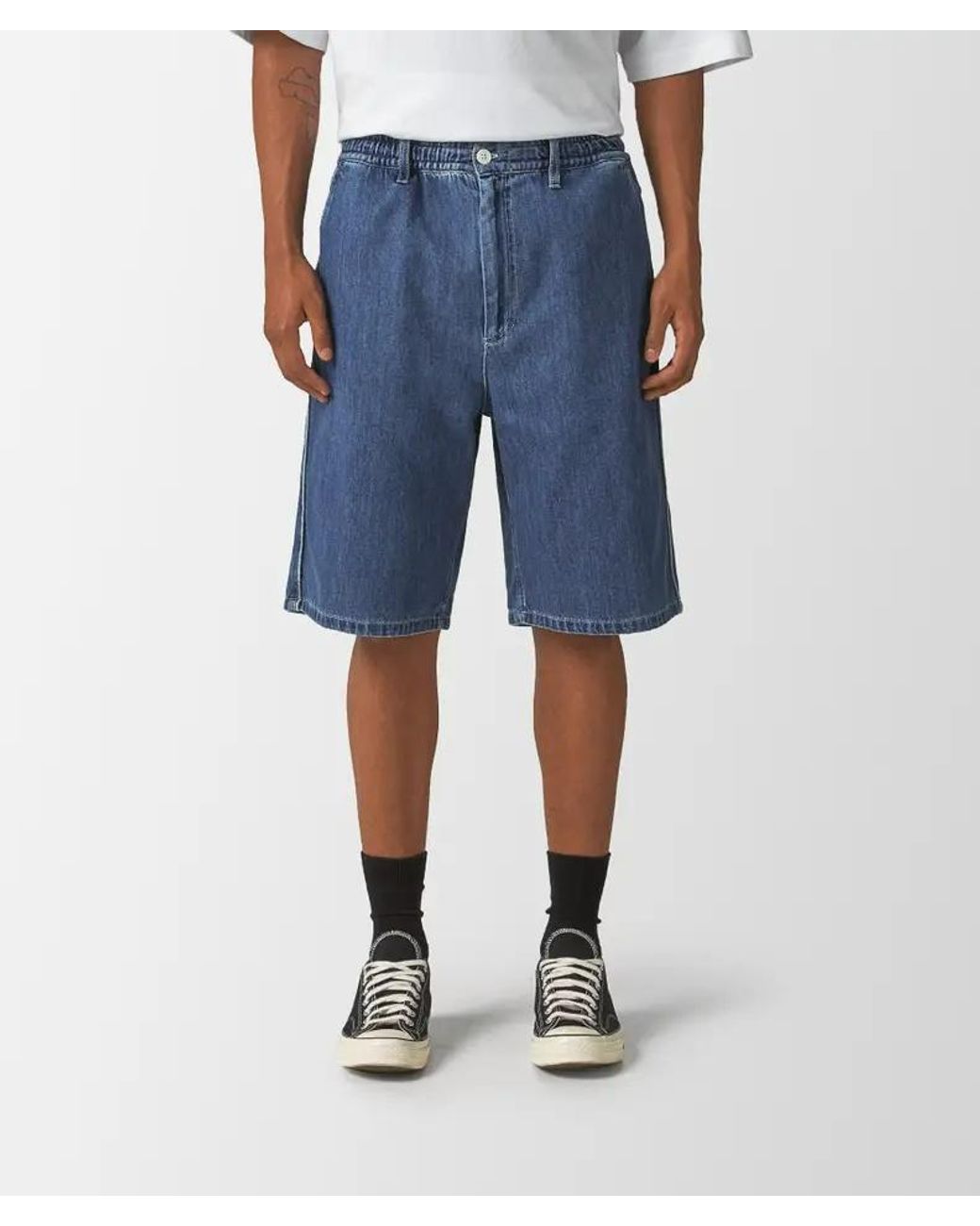 Marni Blue Elastic Waist Denim Shorts for men