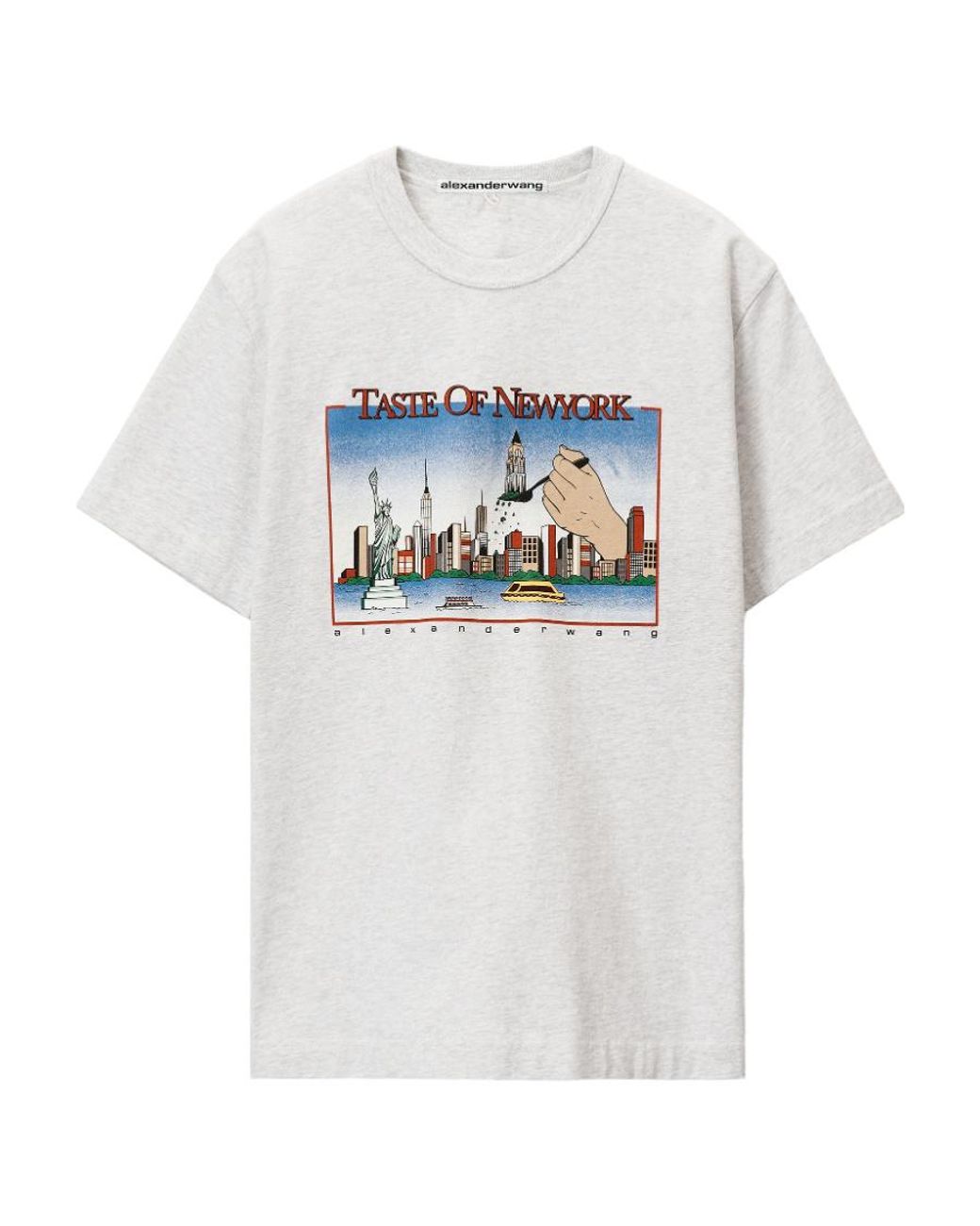 Alexander Wang White Graphic-Print Cotton T-Shirt