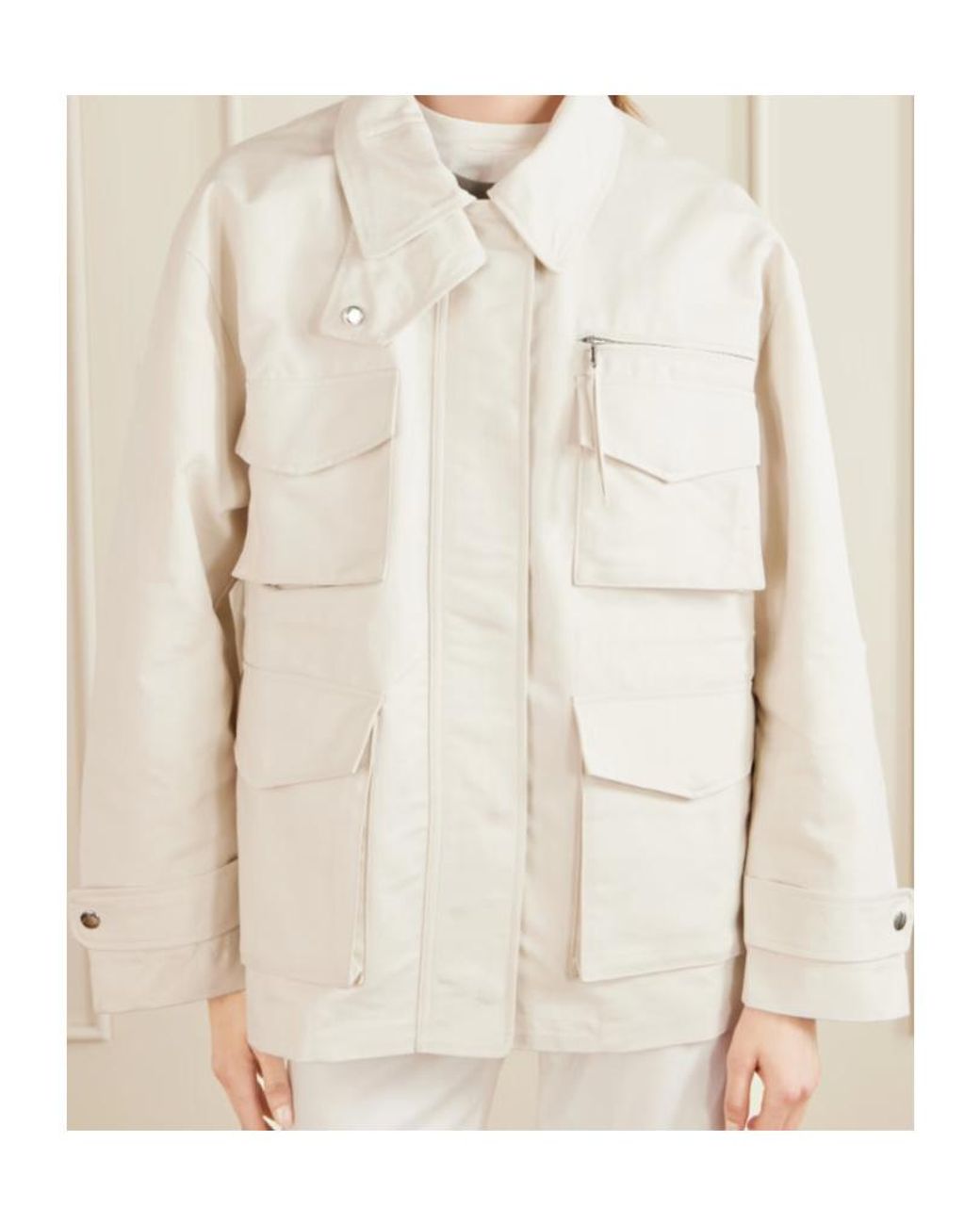Agolde Natural High-Neck Casual Jacket