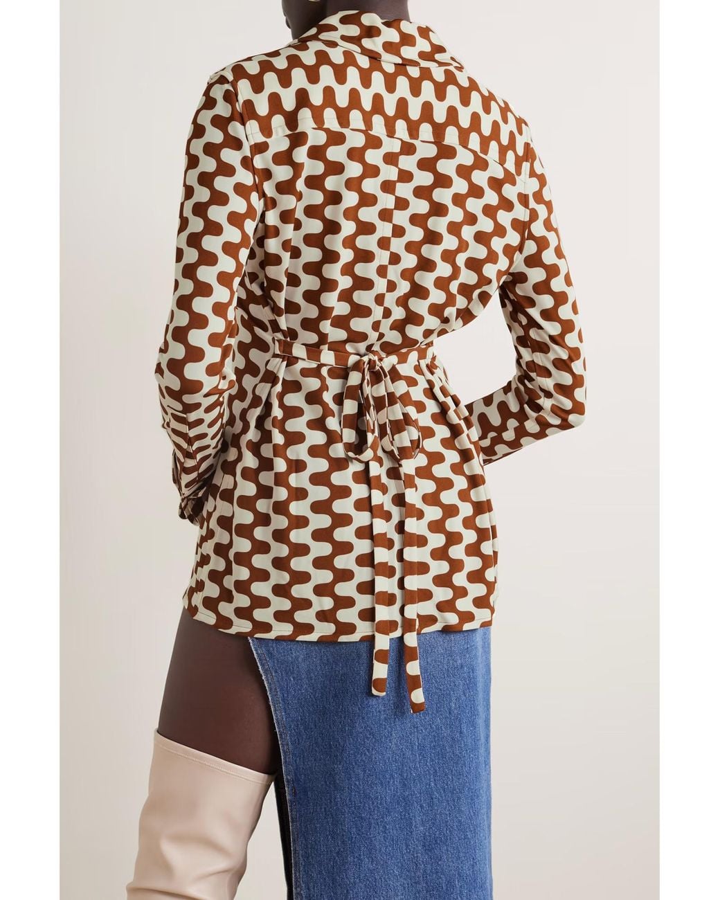 Proenza Schouler White Tie-Up Printed Shirt