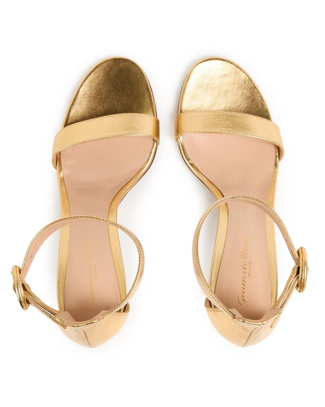 Gianvito Rossi Metallic Simple High-Heeled Sandals