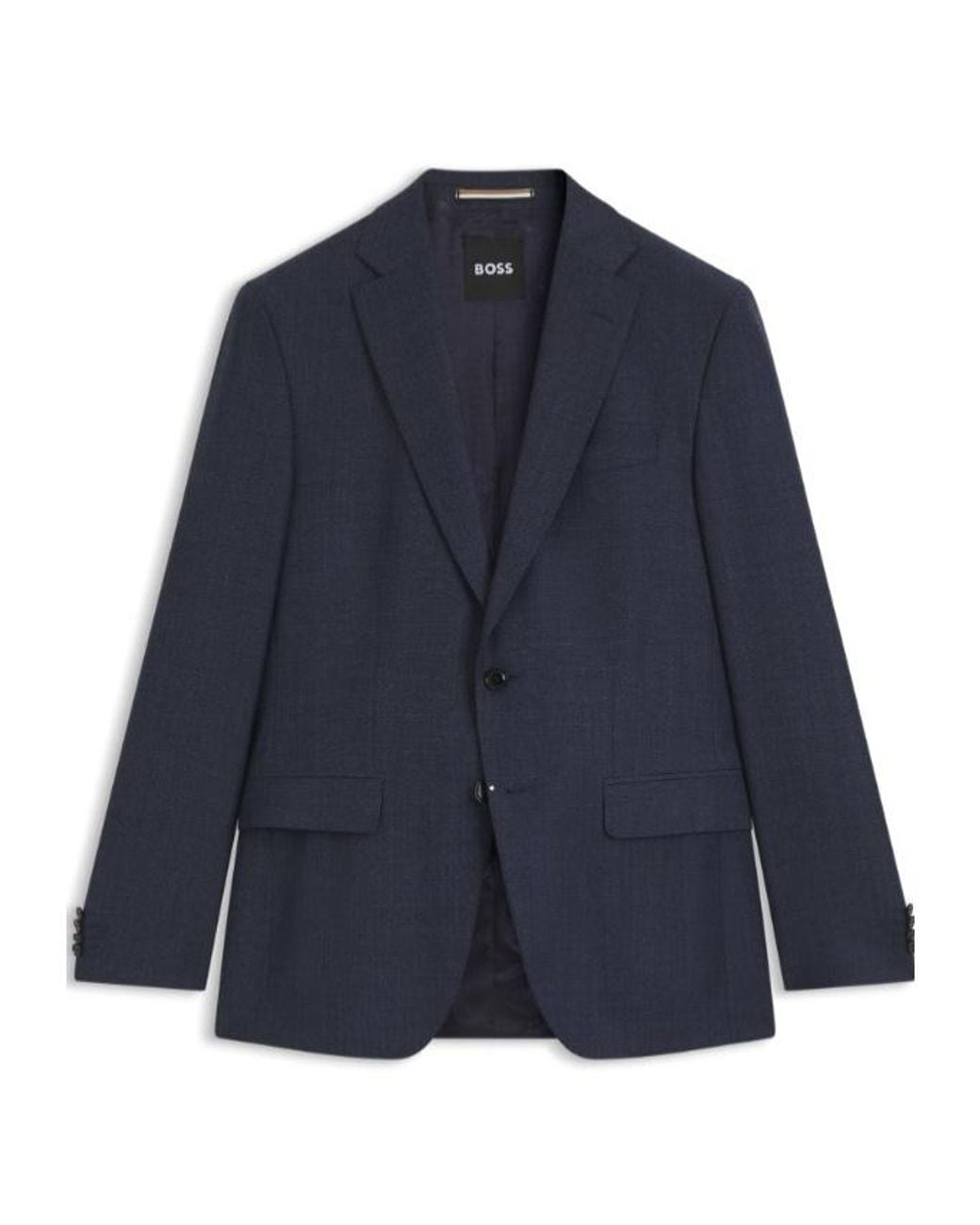 Boss Blue Long-Sleeved Suit Jacket for men