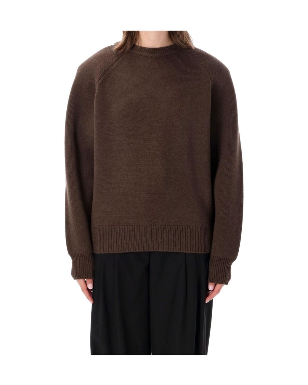 Frankie Shop Brown Lina Padded Knitted Sweater