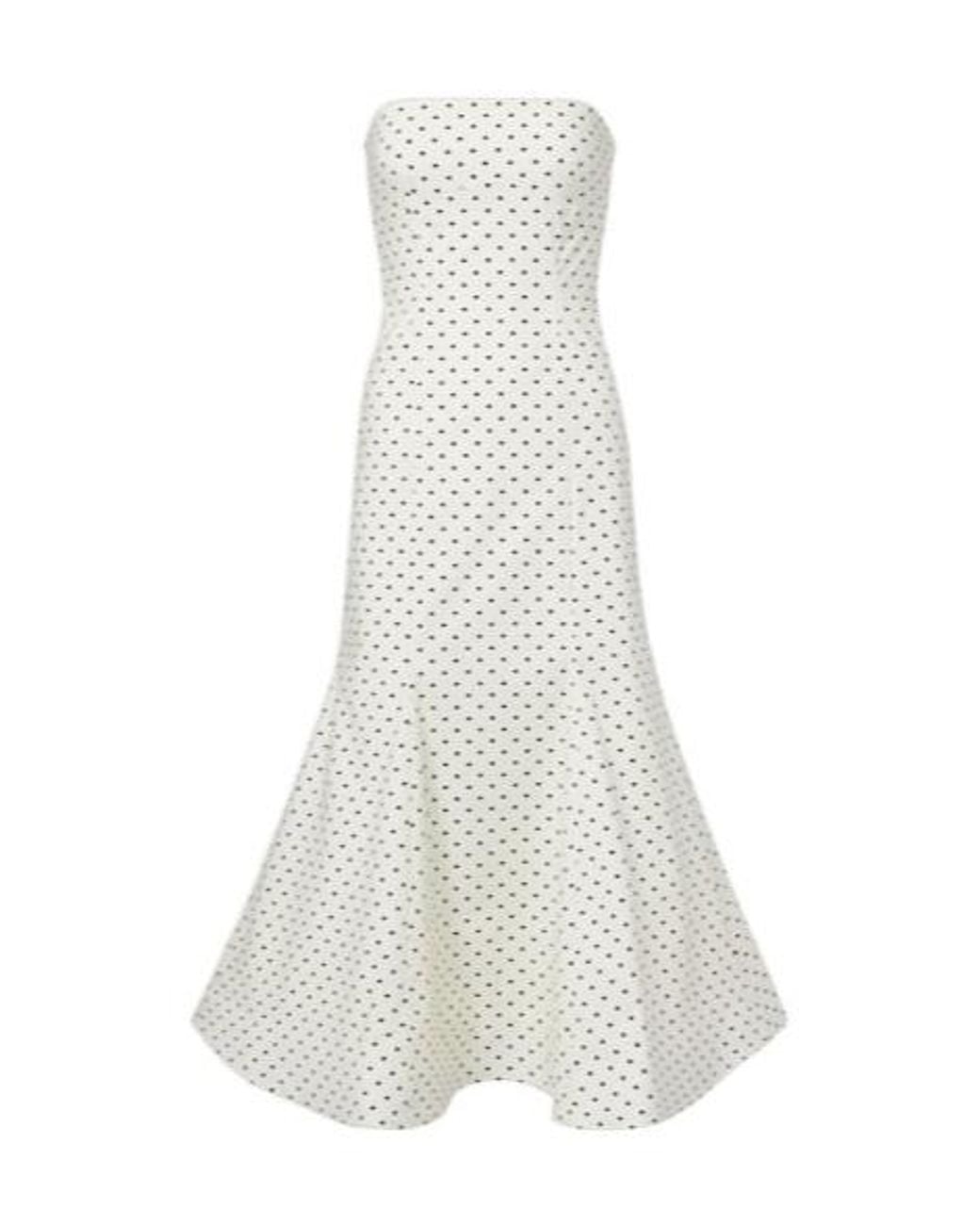 ROTATE BIRGER CHRISTENSEN White Amadelle Cotton-Blend Midi Dress