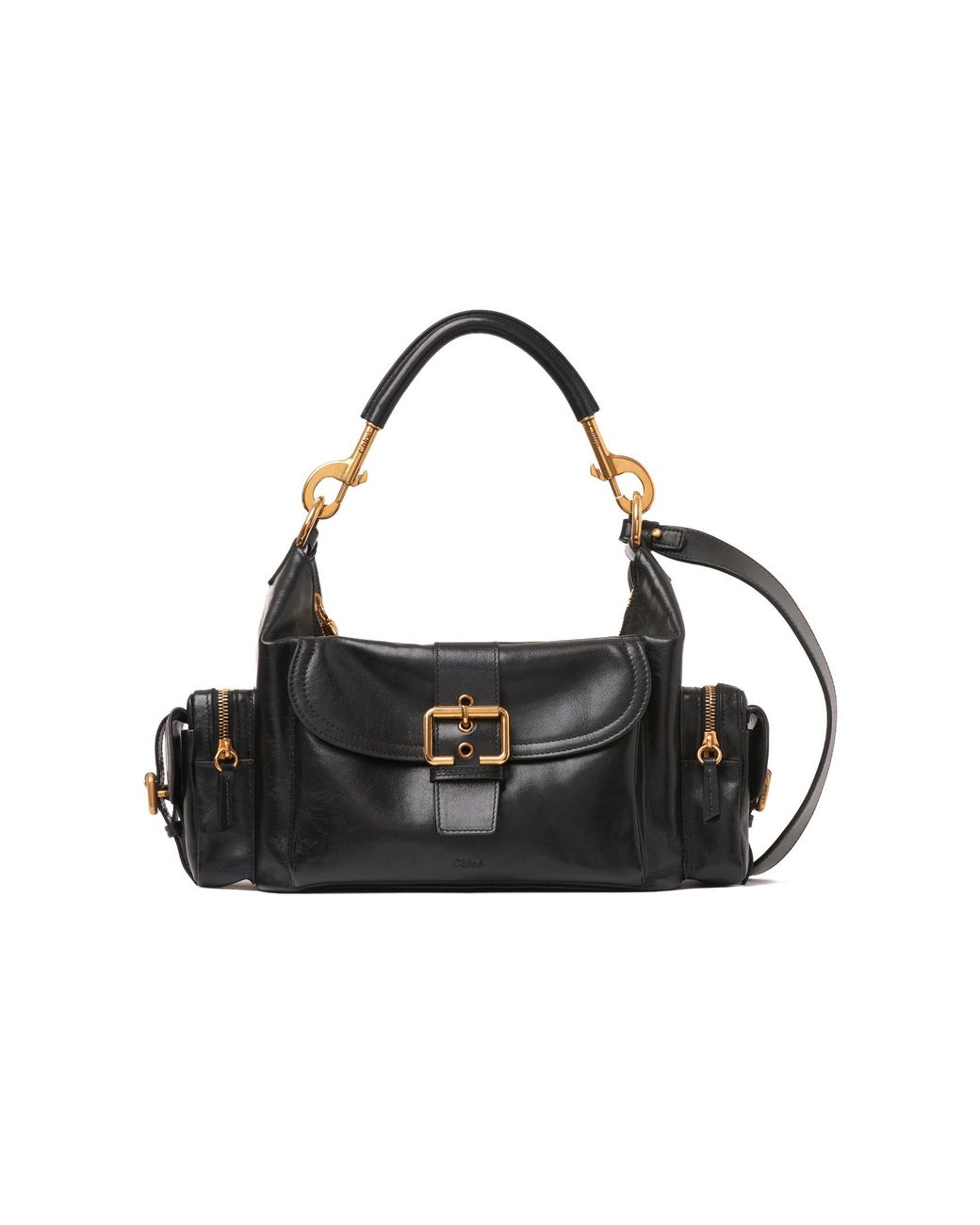 Chloé Black クロエ カメラ ジップ トートバッグ