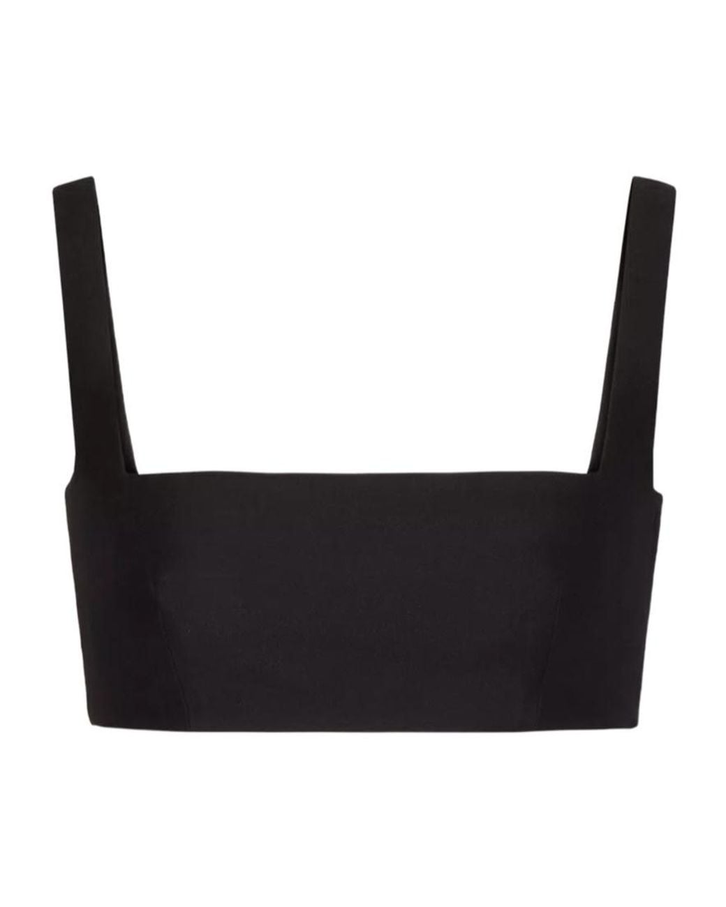 Valentino Black Square-Neck Top