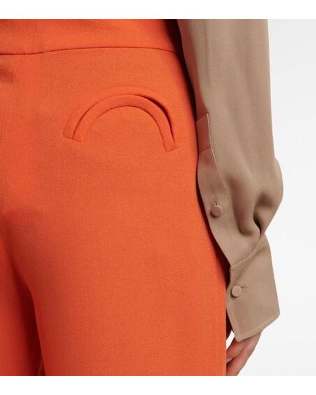 Blazé Milano Orange High-Waisted Casual Pants