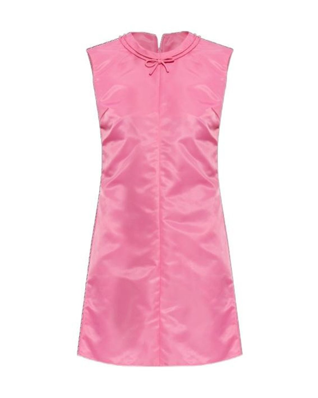 MM6 by Maison Margiela Pink Bow Detail Sleeveless Mini Dress
