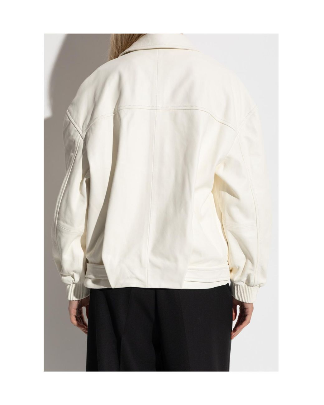IRO White Long Sleeve Leather Jacket