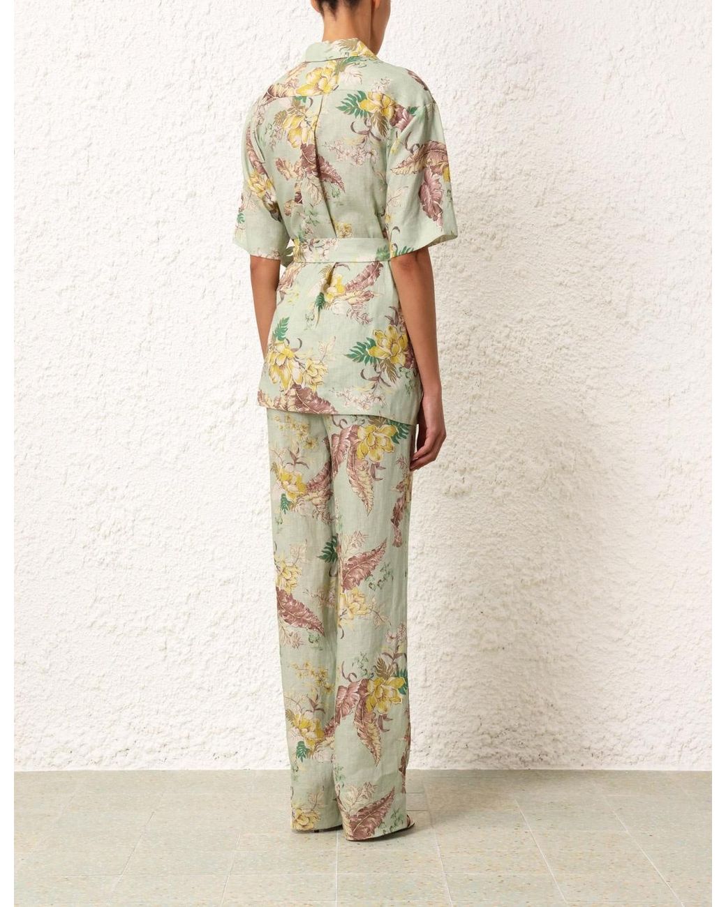 Zimmermann White Flower Straight Pants