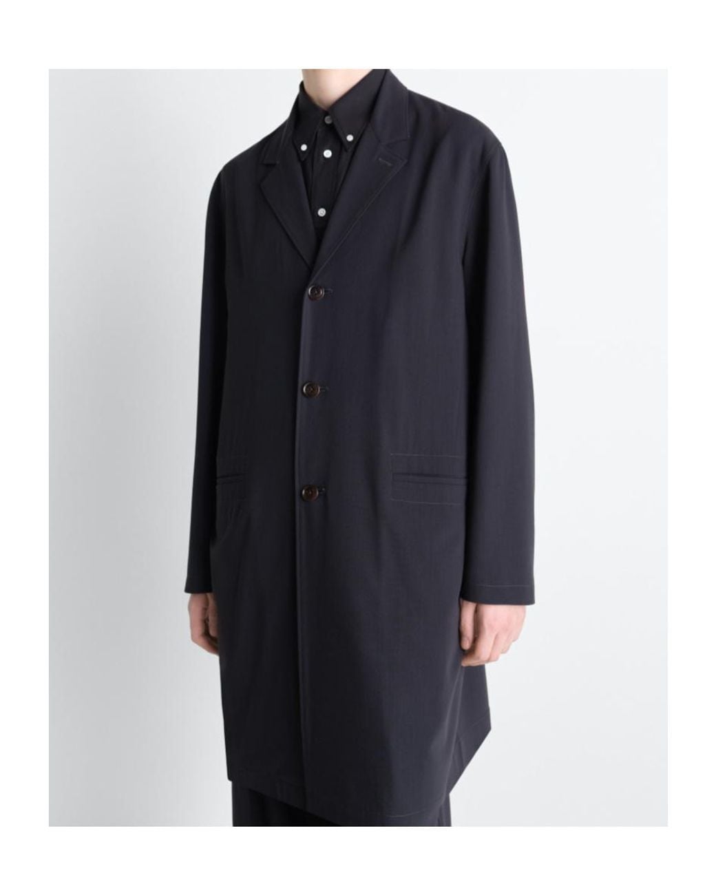 Lemaire Blue Single-Breasted Coat for men