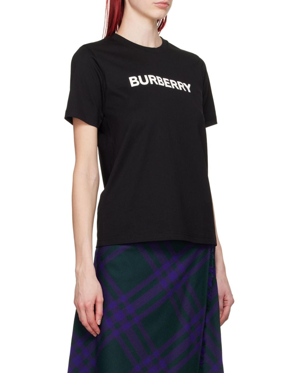 Burberry Black Logo Printed Crewneck T-Shirt