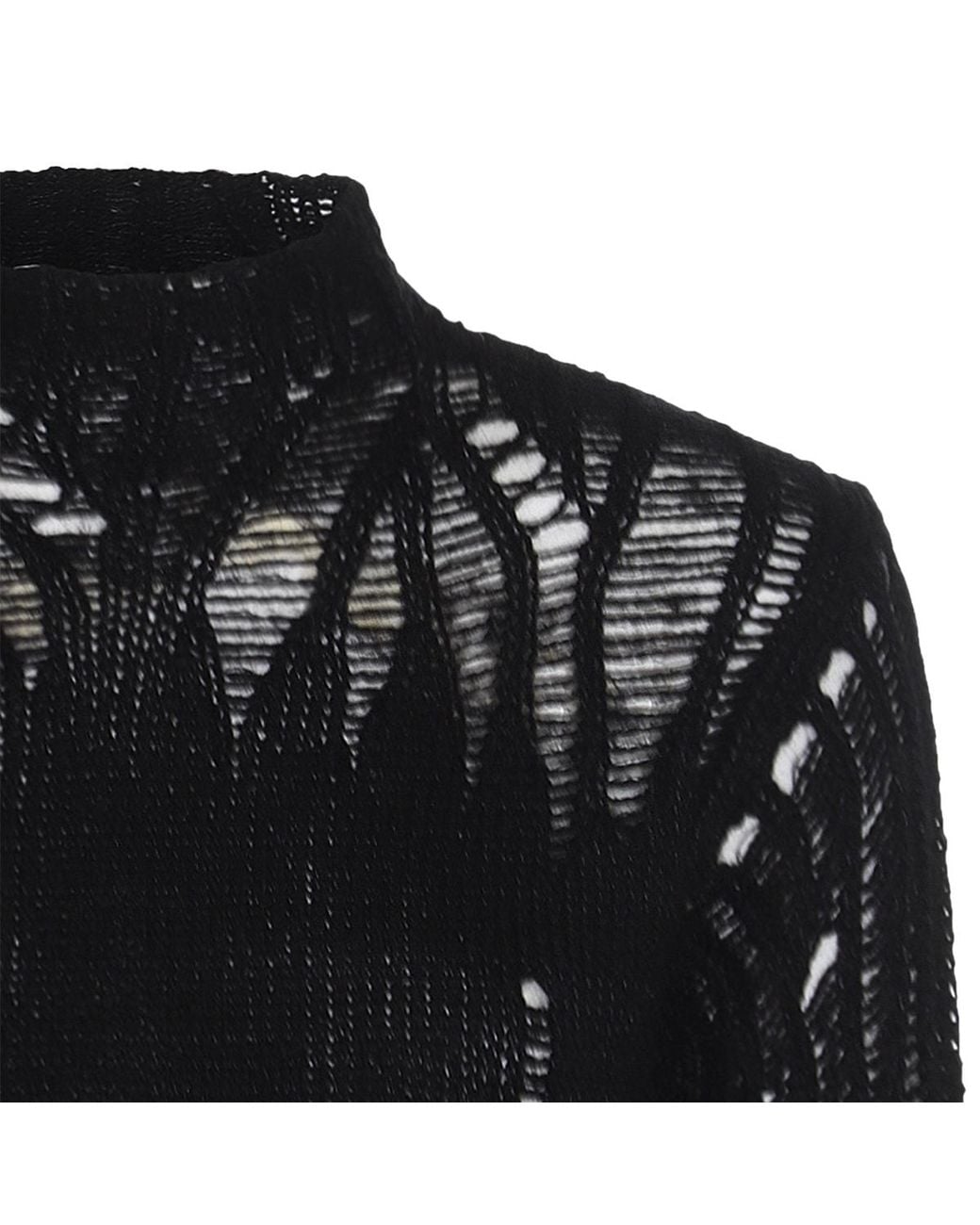 Chloé Black Chloé Fitted Mock-Neck Sweater