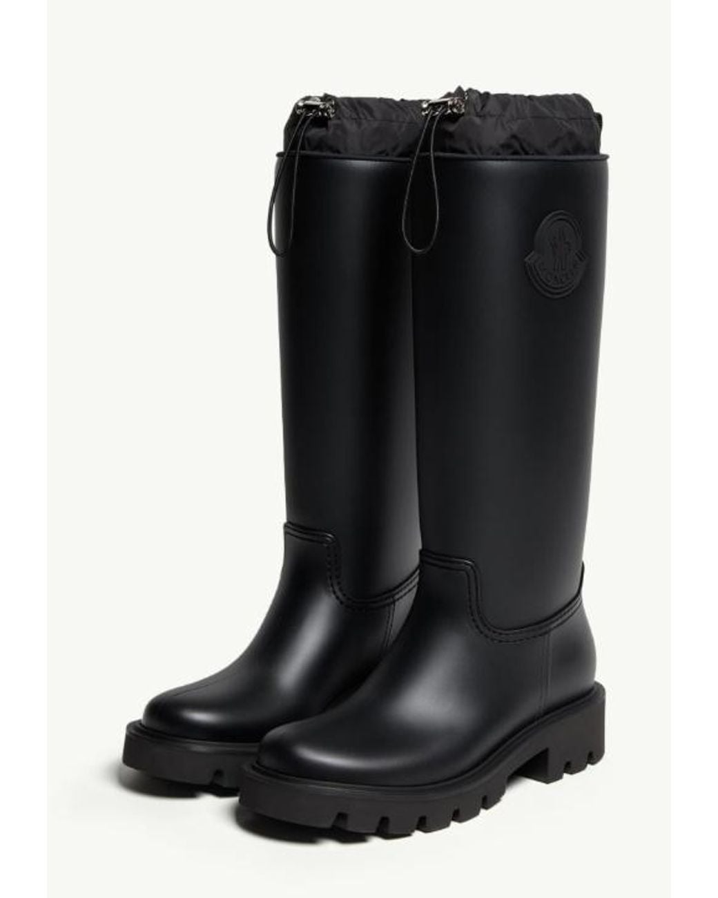 Moncler Black Kickstream High Rain Boots