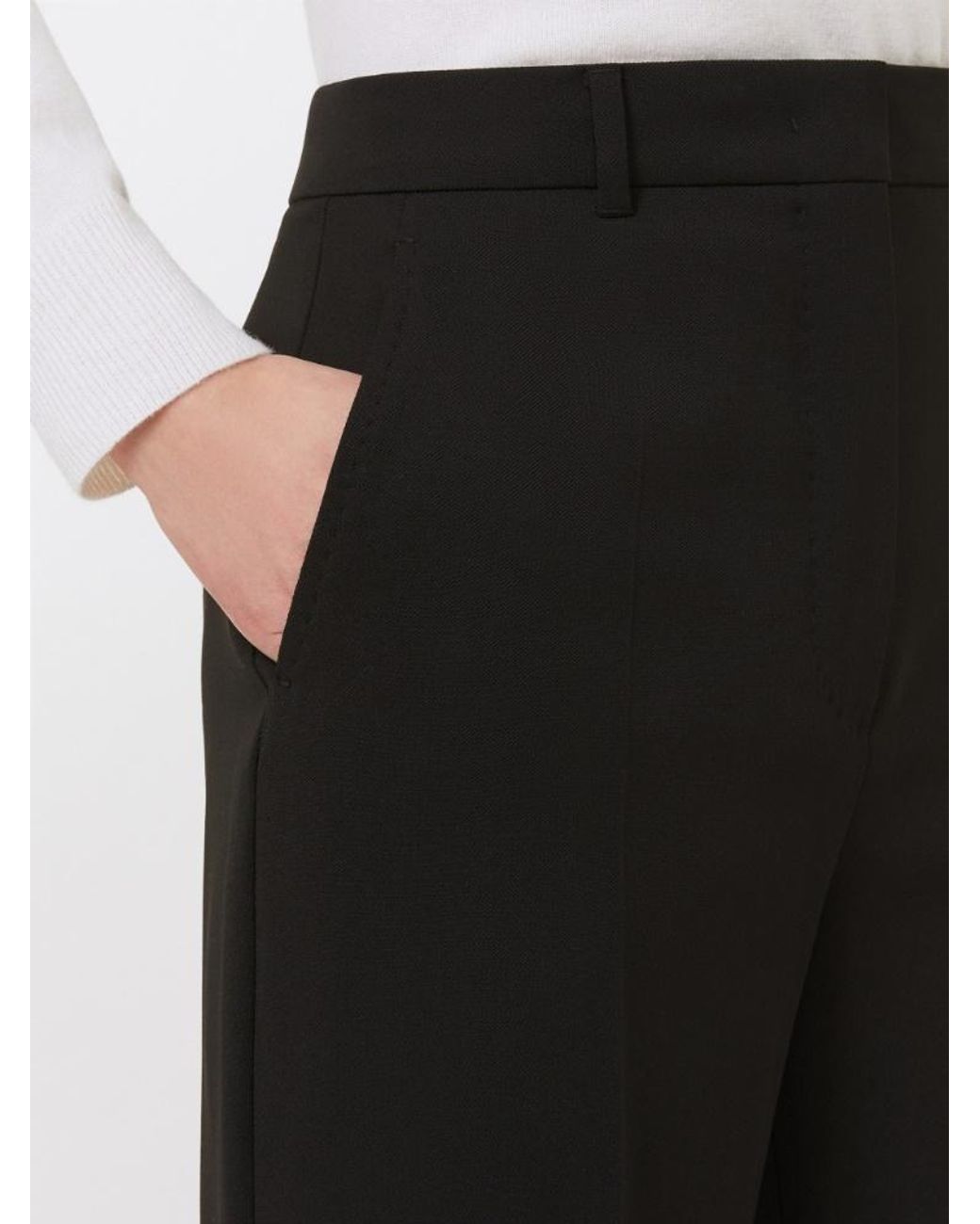 Max Mara Black Verbena Split Trousers