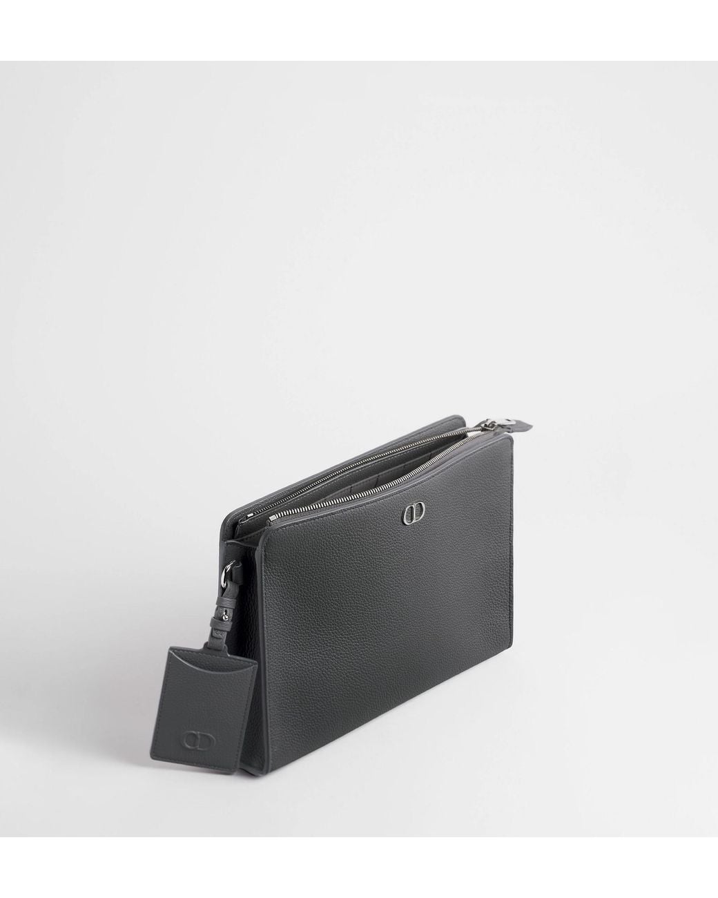 Dior Black Cdicon A5 Triangle Pouch for men
