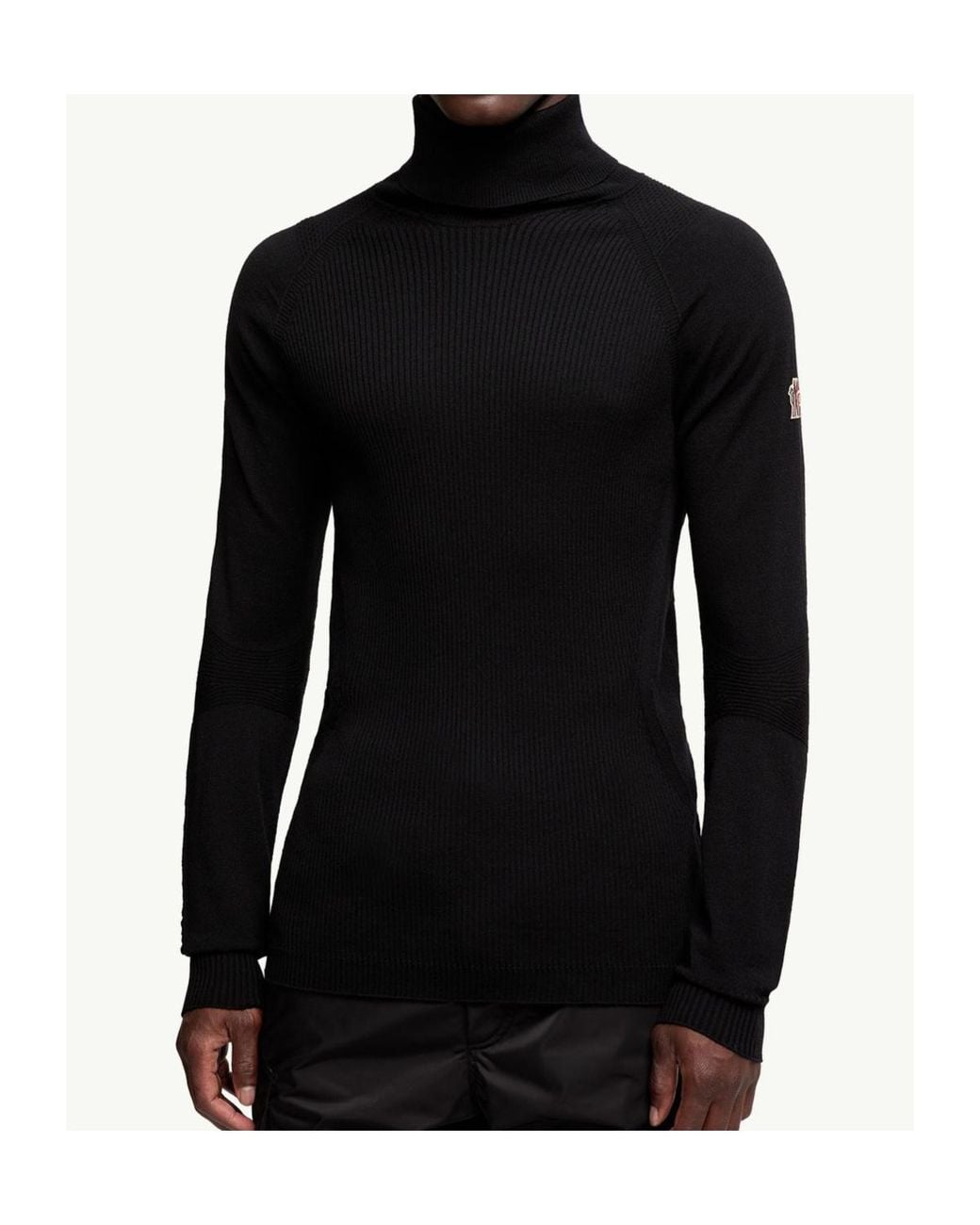 Moncler Black Wool Blend Turtleneck Sweater for men