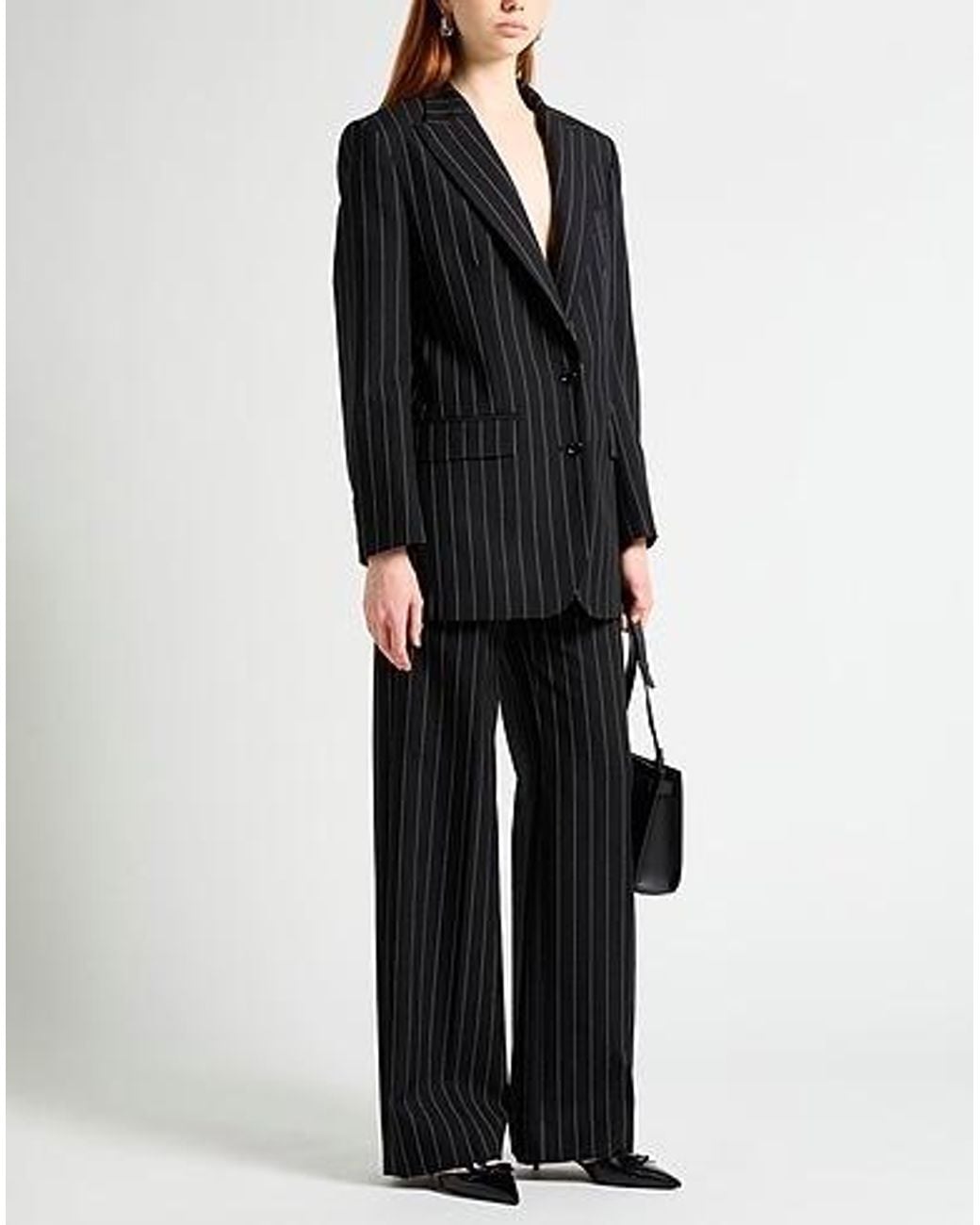 Dolce & Gabbana Black Striped Suit Jacket
