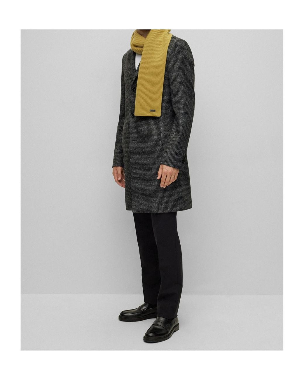 Boss Yellow Logo Scarf for men