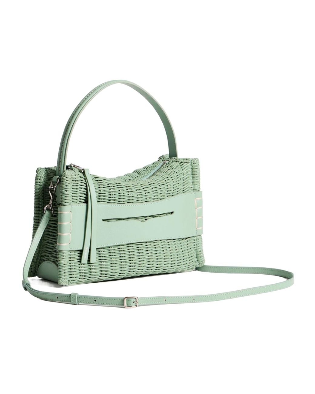 J.W. Anderson Green Jw Anderson Woven Loafer Bag