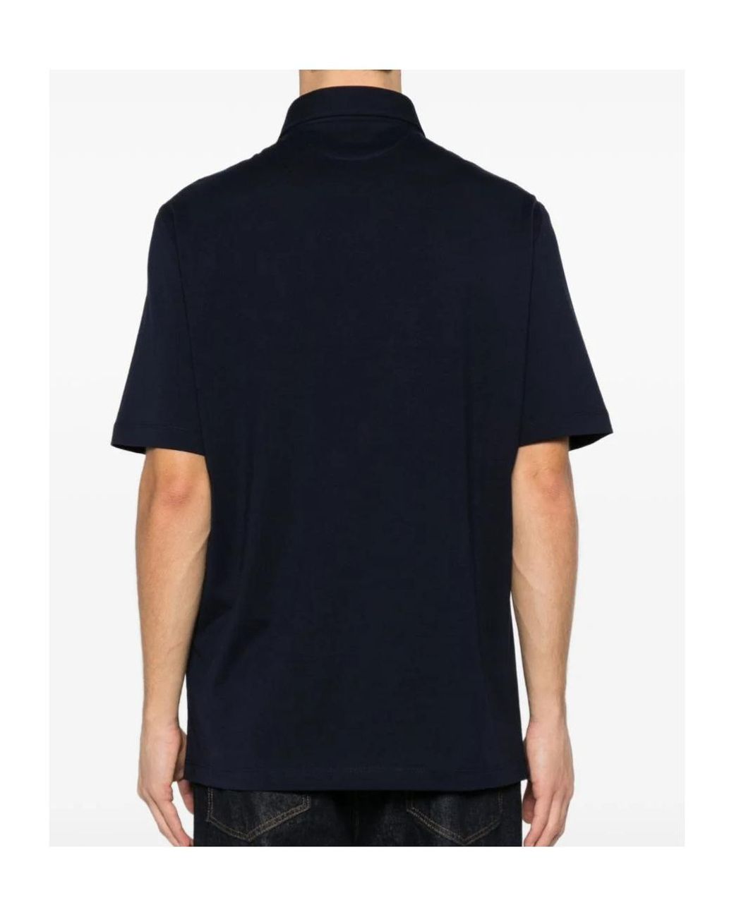 Brunello Cucinelli Black Button-Up Polo Shirt for men