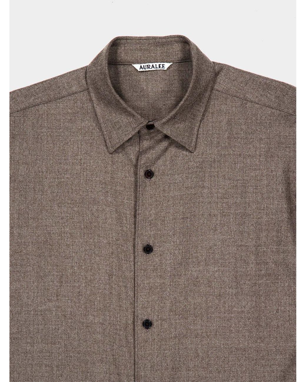 Auralee Gray Long-Sleeved Shirt