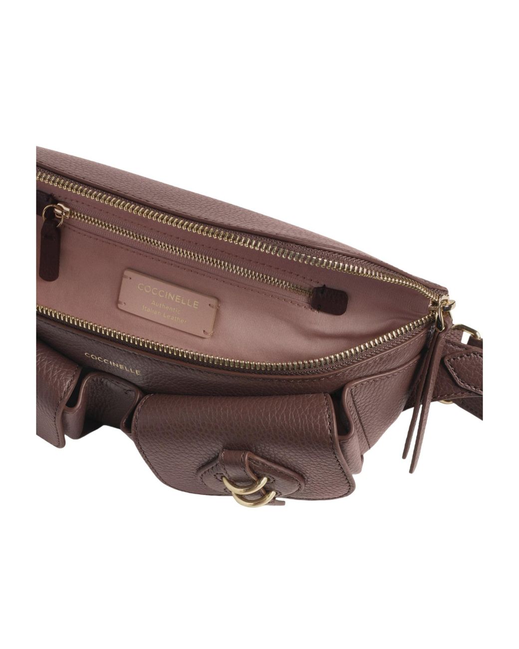 Coccinelle Brown Mavery Pocket Zipped Belt Bag