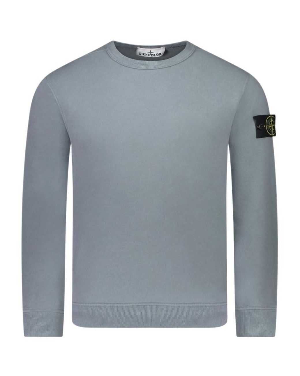 Stone Island Blue Compass-Patch Sweatshirt for men