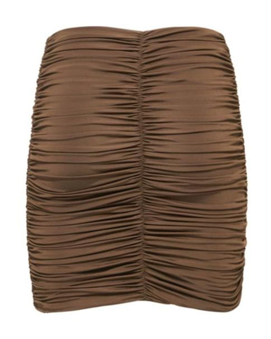 GIUSEPPE DI MORABITO Brown Ruched Jersey Mini Skirt